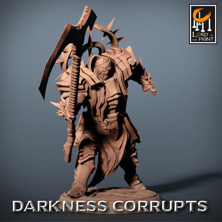 Dark Knight Scythe Squad, Darkness Corrupts, Lord of the Print | Dungeons and Dragons | Pathfinder | Table Top RPG | 3D Printed Model