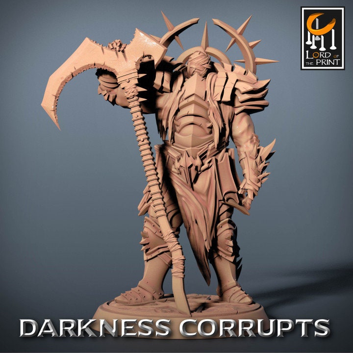 Dark Knight Scythe Squad, Darkness Corrupts, Lord of the Print | Dungeons and Dragons | Pathfinder | Table Top RPG | 3D Printed Model