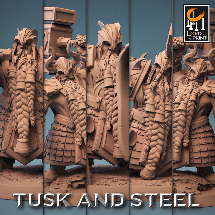 Hammer Dwarf Soldiers | Aussie 3D Printed Miniatures and Terrain