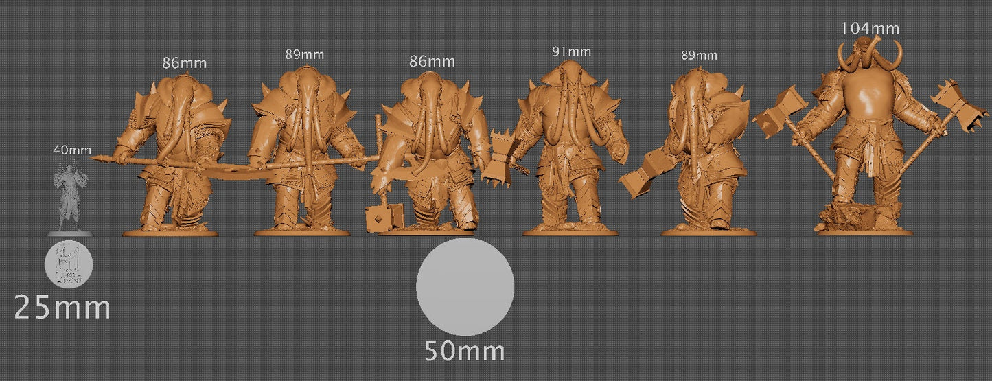 Loxodon Soldiers | Aussie 3D Printed Miniatures and Terrain