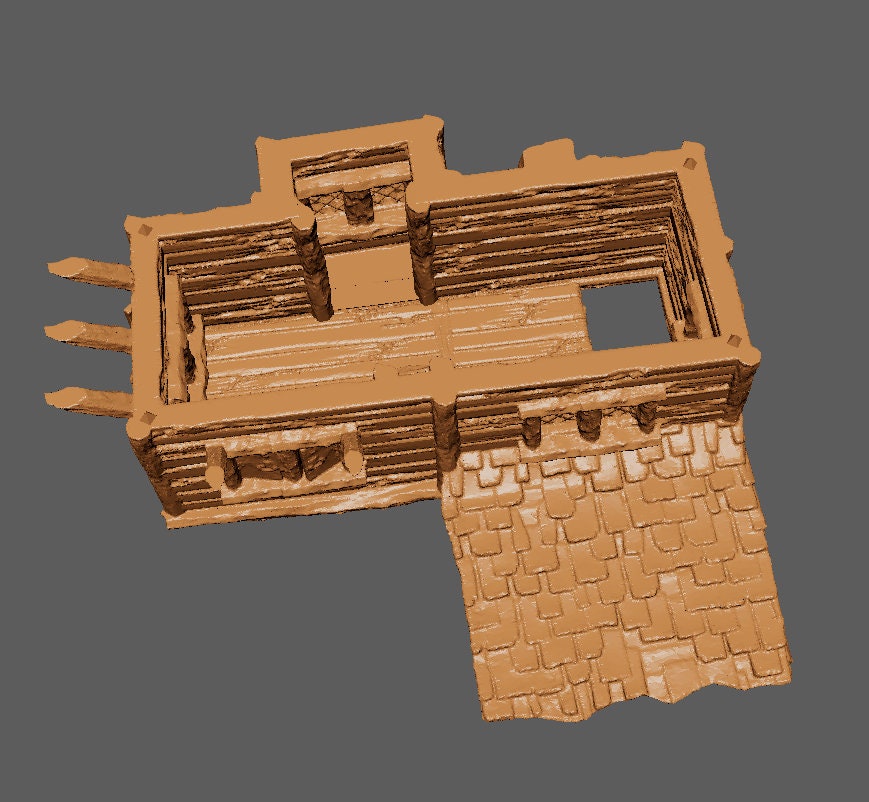 Cliff Slum House, Miniature Land | Dungeons and Dragons | Pathfinder | Table Top RPG | 3D Printed Model