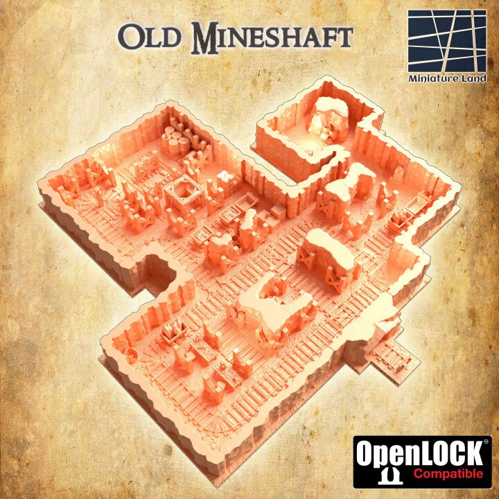 Old Mineshaft, Miniature Land | Dungeons and Dragons | Pathfinder | Table Top RPG | 3D Printed Model