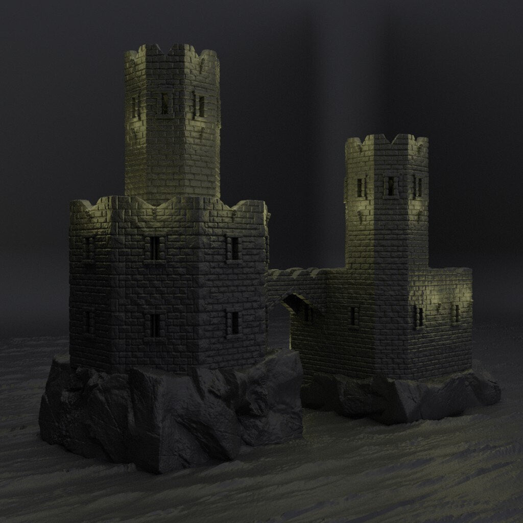 Island Prison, Miniature Land | Dungeons and Dragons | Pathfinder | Table Top RPG | 3D Printed Model