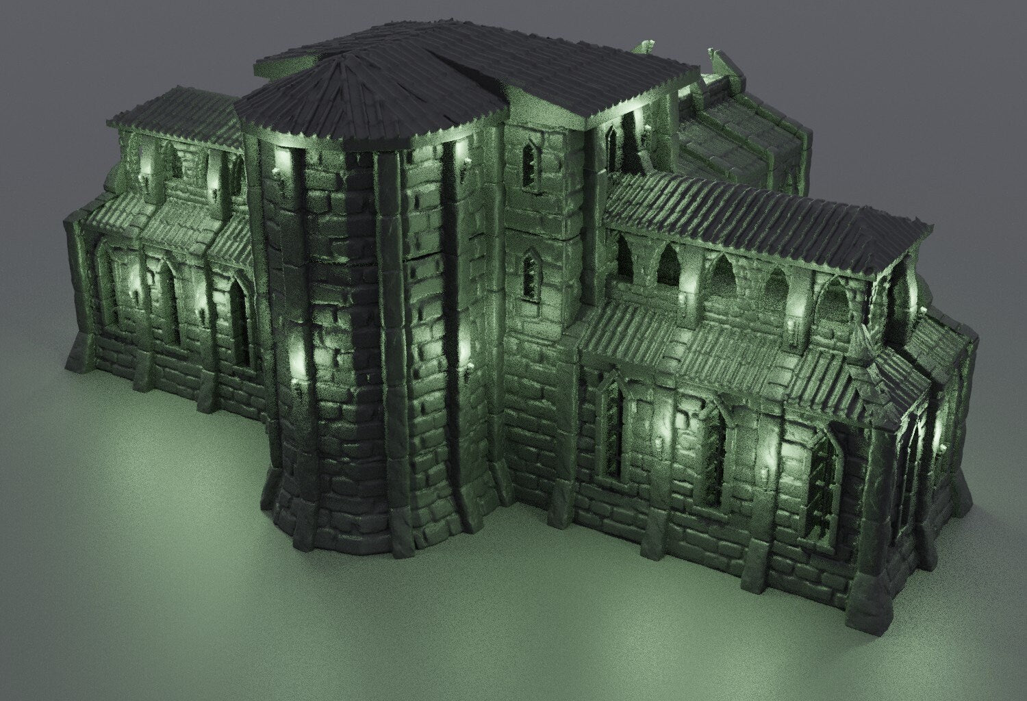 Grand Library, Miniature Land | Dungeons and Dragons | Pathfinder | Table Top RPG | 3D Printed Model