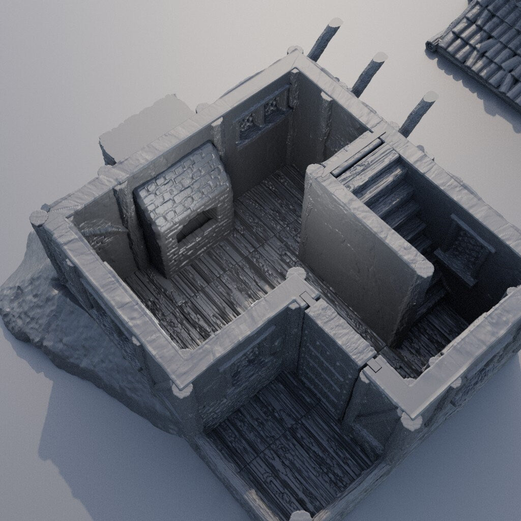 Old Miners House, Miniature Land | Dungeons and Dragons | Pathfinder | Table Top RPG | 3D Printed Model