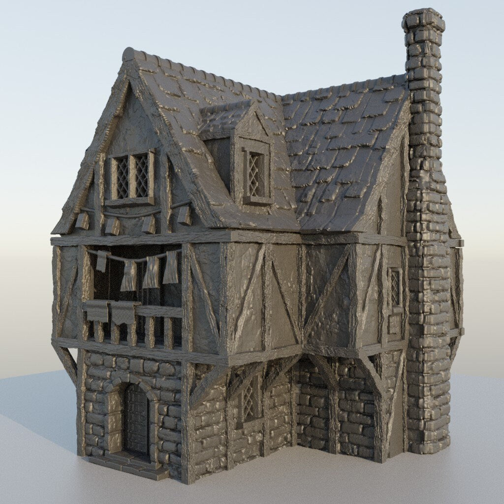 Village Brothel, Miniature Land | Dungeons and Dragons | Pathfinder | Table Top RPG | 3D Printed Model