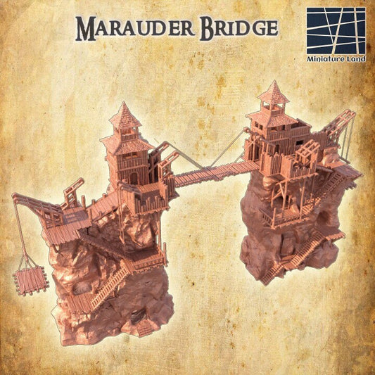 Marauders Bridge Miniature Land | Dungeons and Dragons | Pathfinder | Table Top RPG | 3D Printed Model