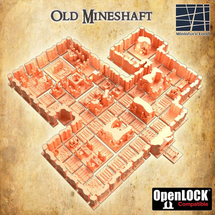 Old Mineshaft, Miniature Land | Dungeons and Dragons | Pathfinder | Table Top RPG | 3D Printed Model