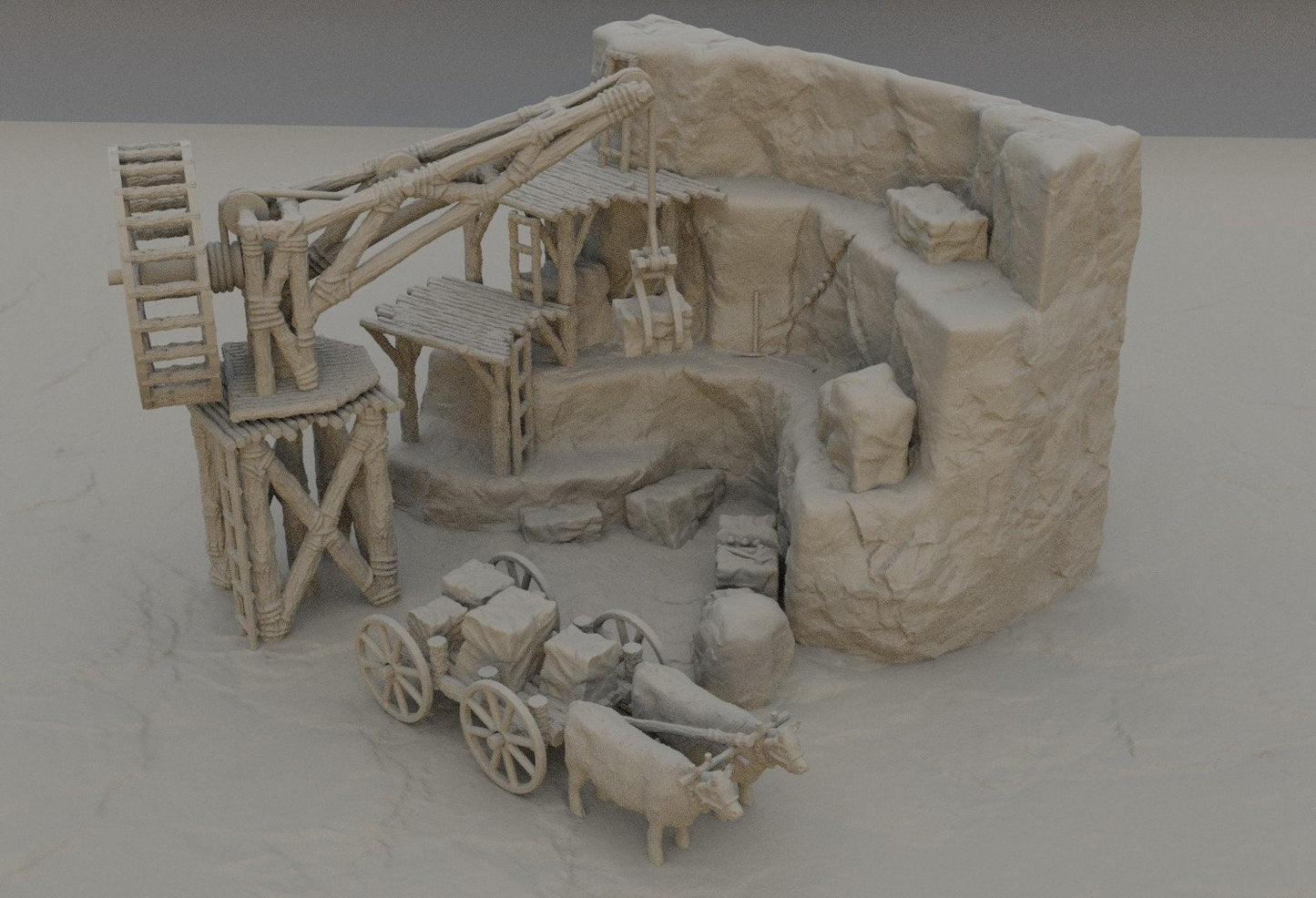 Small Stone Quarry | Aussie 3D Printed Miniatures and Terrain