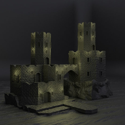 Island Prison, Miniature Land | Dungeons and Dragons | Pathfinder | Table Top RPG | 3D Printed Model