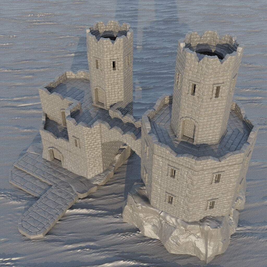 Island Prison, Miniature Land | Dungeons and Dragons | Pathfinder | Table Top RPG | 3D Printed Model