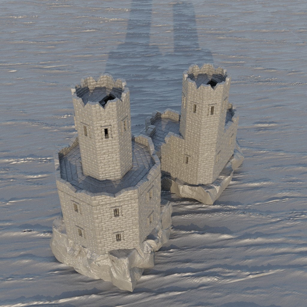 Island Prison, Miniature Land | Dungeons and Dragons | Pathfinder | Table Top RPG | 3D Printed Model