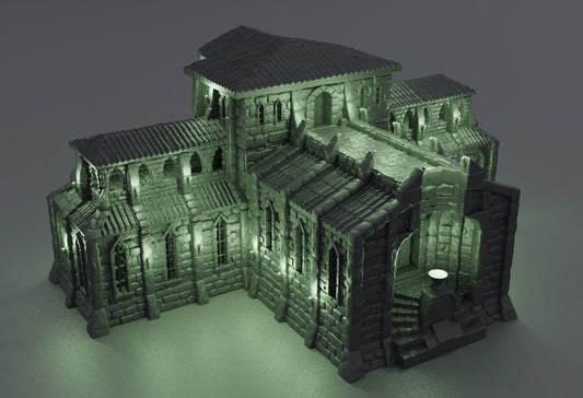 Grand Library, Miniature Land | Dungeons and Dragons | Pathfinder | Table Top RPG | 3D Printed Model