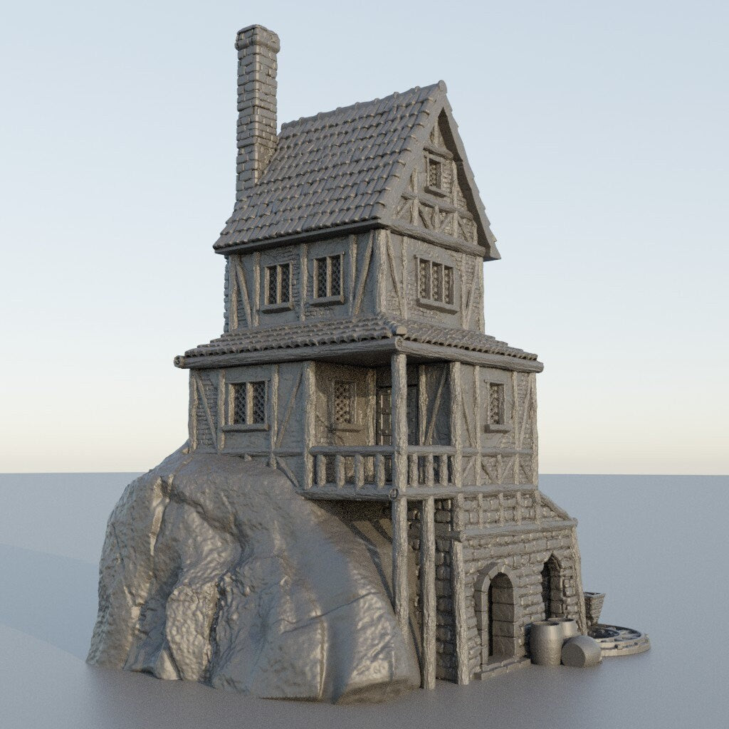 Old Miners House, Miniature Land | Dungeons and Dragons | Pathfinder | Table Top RPG | 3D Printed Model