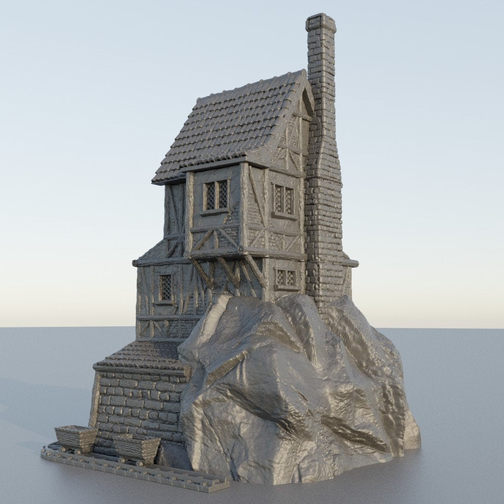 Old Miners House, Miniature Land | Dungeons and Dragons | Pathfinder | Table Top RPG | 3D Printed Model