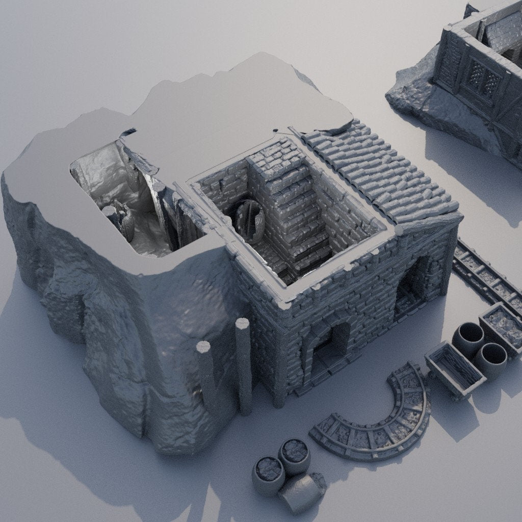 Old Miners House, Miniature Land | Dungeons and Dragons | Pathfinder | Table Top RPG | 3D Printed Model