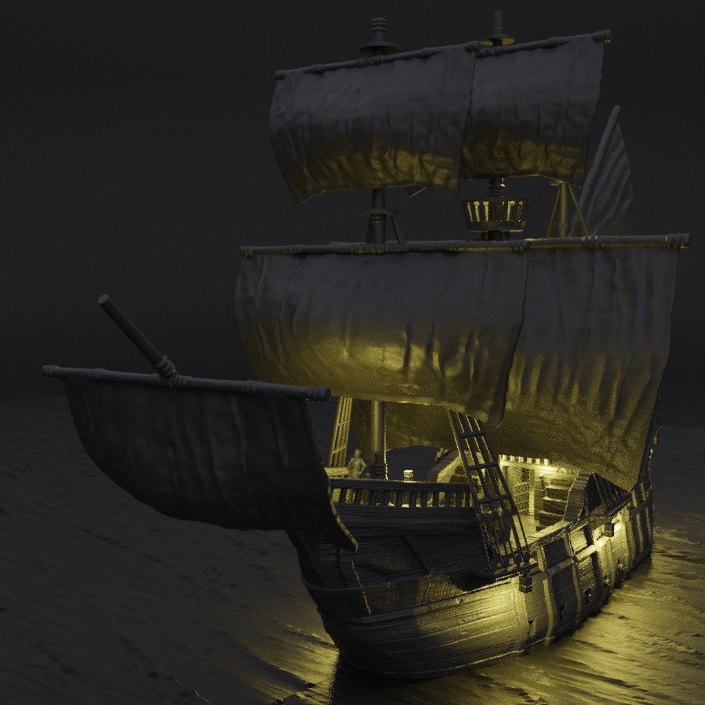 Merchants Ship | Aussie 3D Printed Miniatures and Terrain