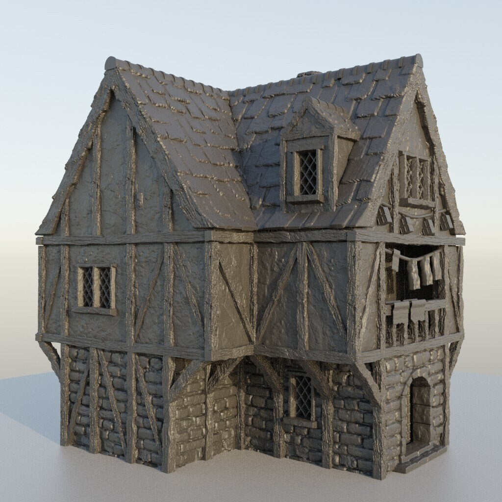 Village Brothel, Miniature Land | Dungeons and Dragons | Pathfinder | Table Top RPG | 3D Printed Model