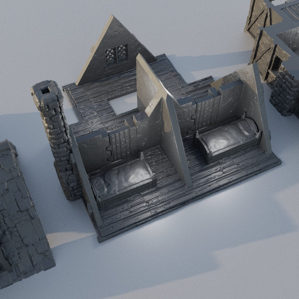 Village Brothel, Miniature Land | Dungeons and Dragons | Pathfinder | Table Top RPG | 3D Printed Model