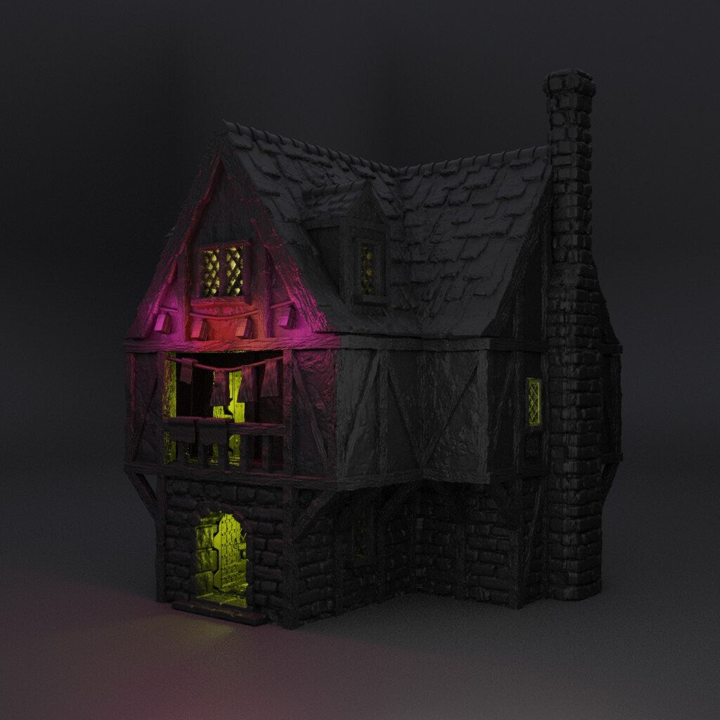 Village Brothel, Miniature Land | Dungeons and Dragons | Pathfinder | Table Top RPG | 3D Printed Model