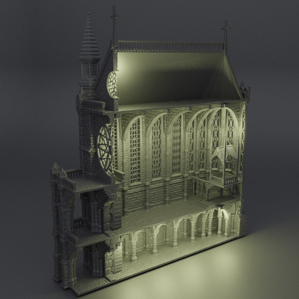 Reliquary Chapel, Miniature Land | Dungeons and Dragons | Pathfinder | Table Top RPG | 3D Printed Model