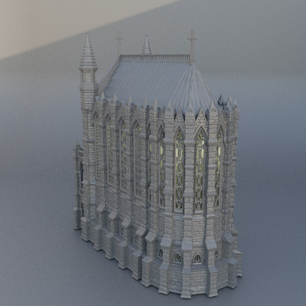 Reliquary Chapel, Miniature Land | Dungeons and Dragons | Pathfinder | Table Top RPG | 3D Printed Model