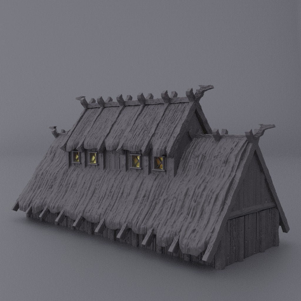 Viking Meadhouse, Miniature Land | Dungeons and Dragons | Pathfinder | Table Top RPG | 3D Printed Model