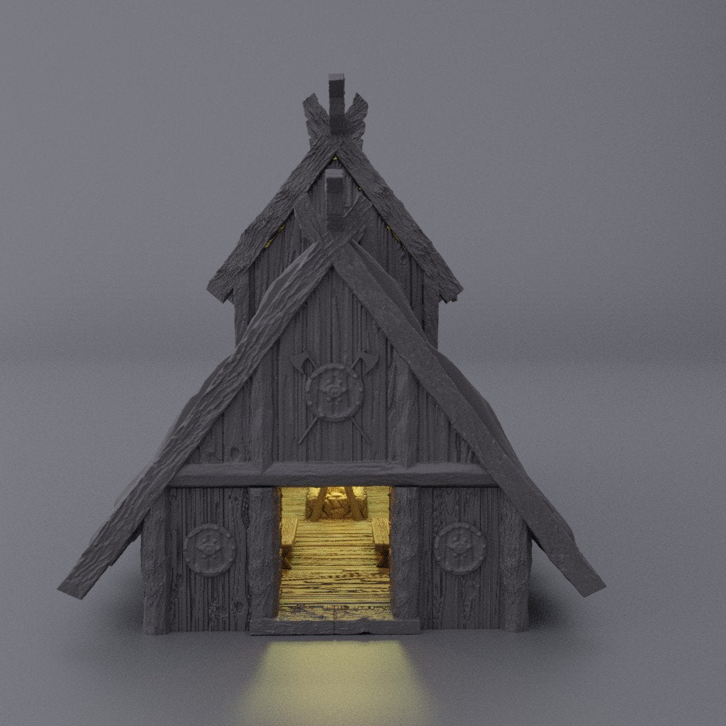 Viking Meadhouse, Miniature Land | Dungeons and Dragons | Pathfinder | Table Top RPG | 3D Printed Model