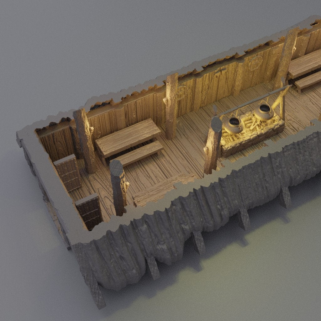 Viking Meadhouse, Miniature Land | Dungeons and Dragons | Pathfinder | Table Top RPG | 3D Printed Model