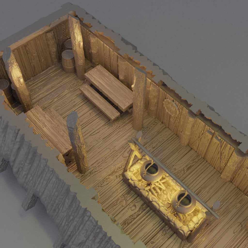 Viking Meadhouse, Miniature Land | Dungeons and Dragons | Pathfinder | Table Top RPG | 3D Printed Model