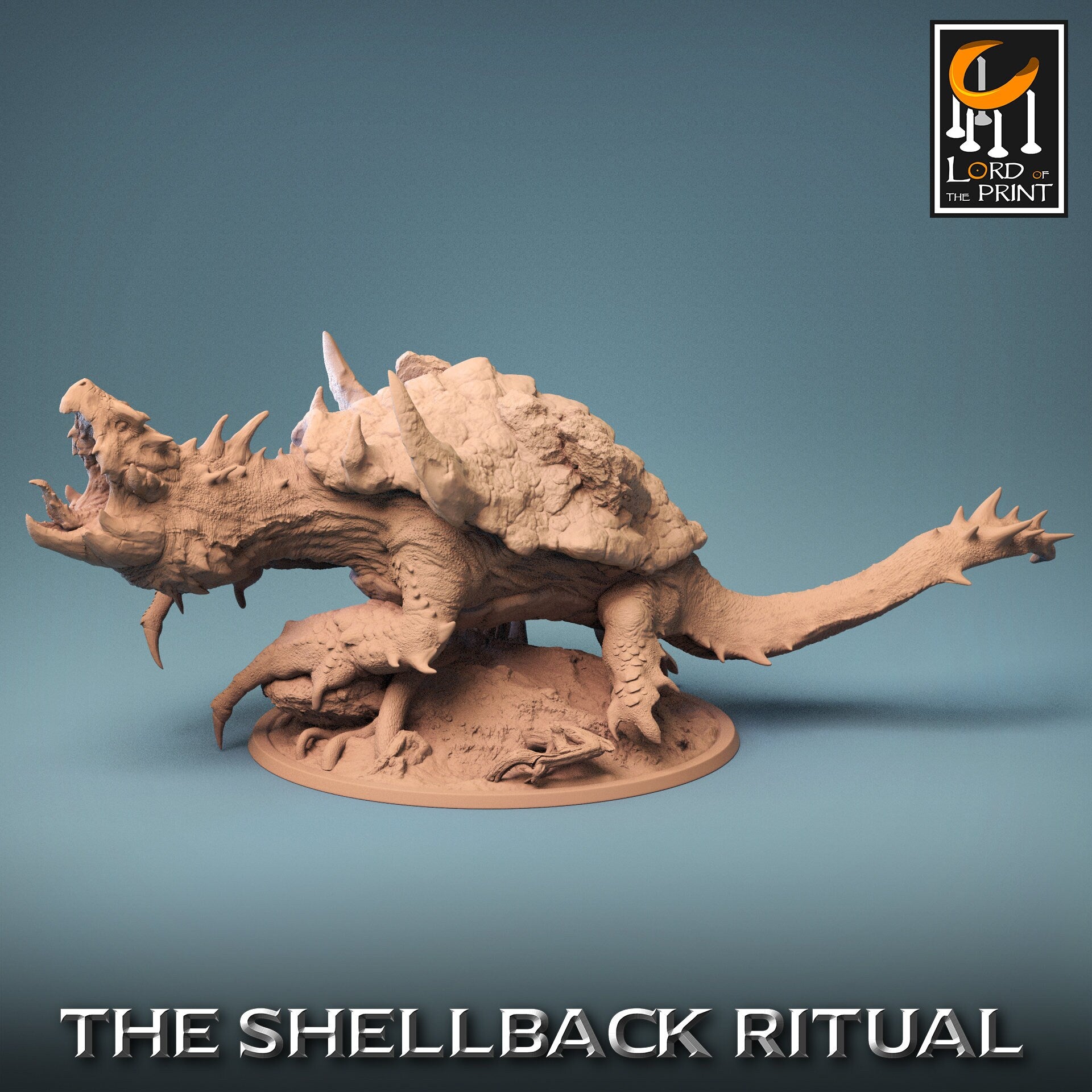 Dragon Turtle, The Shellback Ritual, Lord of the Print | Dungeons and Dragons | Pathfinder | Table Top RPG | 3D Printed Model
