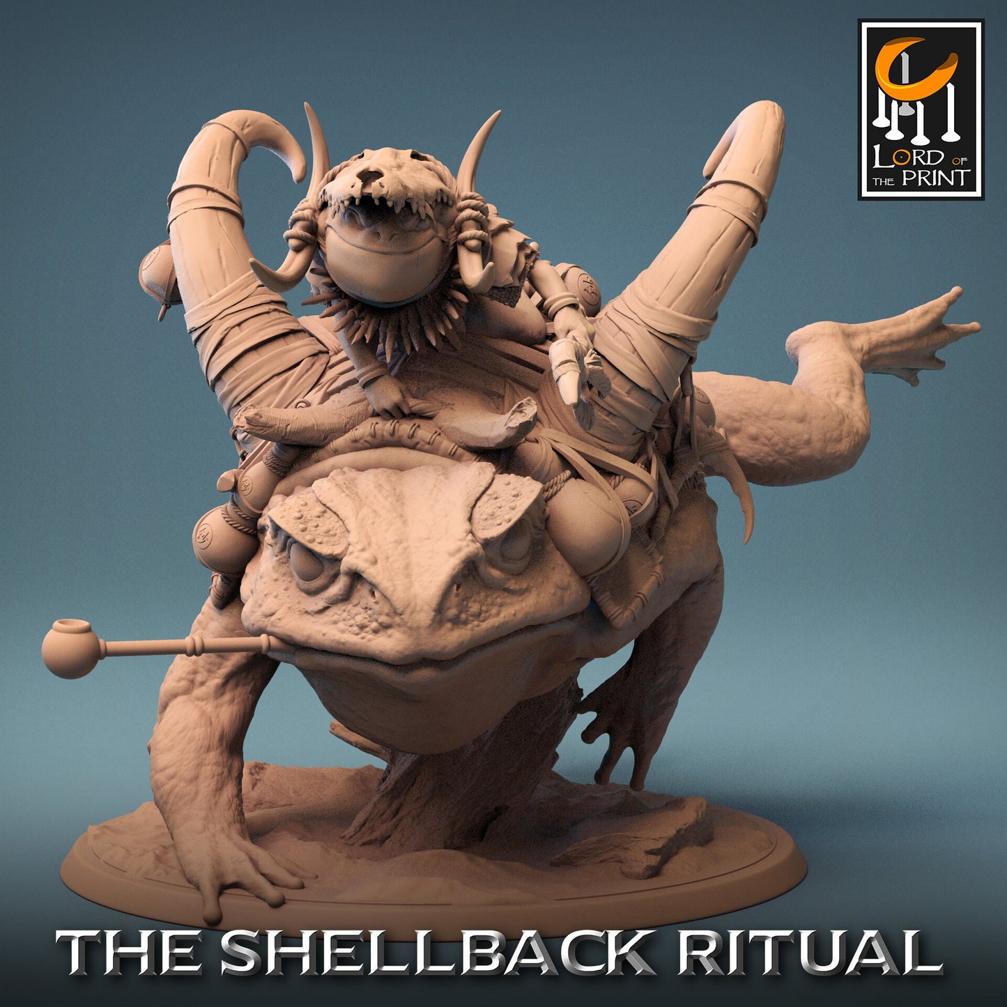 Toad Riders, The Shellback Ritual, Lord of the Print | Dungeons and Dragons | Pathfinder | Table Top RPG | 3D Printed Model