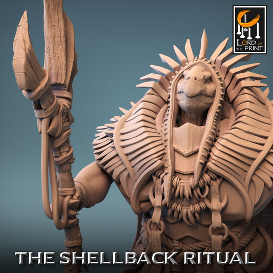 Shellback Shamans, Shellback Ritual, Powerful NPC, Lord of the Print | Dungeons and Dragons | Pathfinder | Table Top RPG | 3D Printed Model