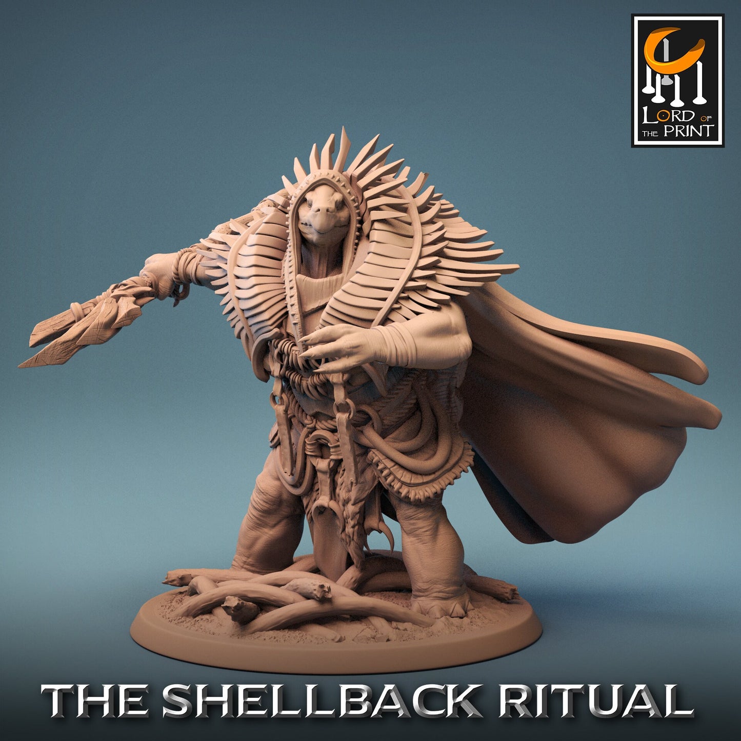 Shellback Shamans, Shellback Ritual, Powerful NPC, Lord of the Print | Dungeons and Dragons | Pathfinder | Table Top RPG | 3D Printed Model