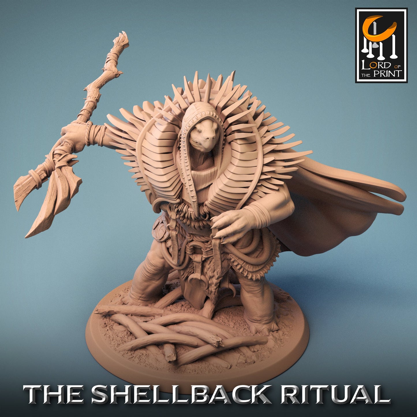 Shellback Shamans, Shellback Ritual, Powerful NPC, Lord of the Print | Dungeons and Dragons | Pathfinder | Table Top RPG | 3D Printed Model