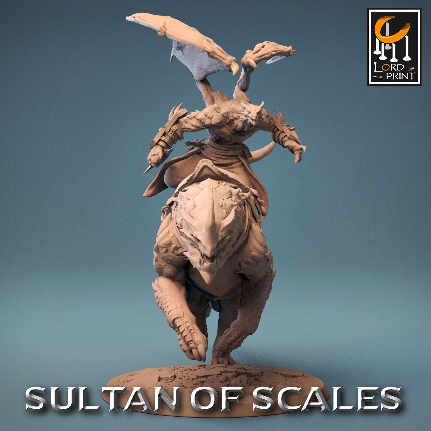 Dragonborn Riders, Sultan of the Sands, Lord of the Print | Dungeons and Dragons | Pathfinder | Table Top RPG | 3D Printed Model