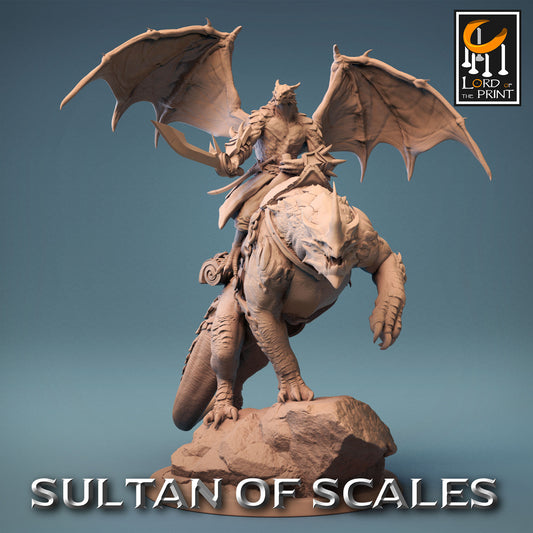 Dragonborn Riders, Sultan of the Sands, Lord of the Print | Dungeons and Dragons | Pathfinder | Table Top RPG | 3D Printed Model