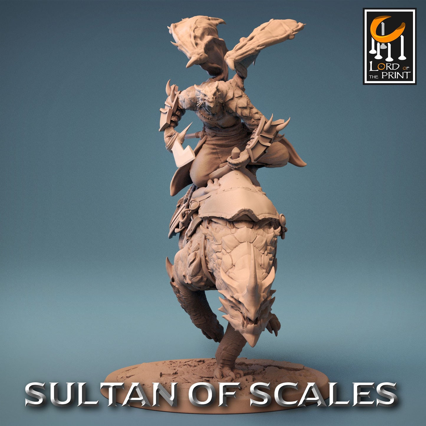 Dragonborn Riders, Sultan of the Sands, Lord of the Print | Dungeons and Dragons | Pathfinder | Table Top RPG | 3D Printed Model