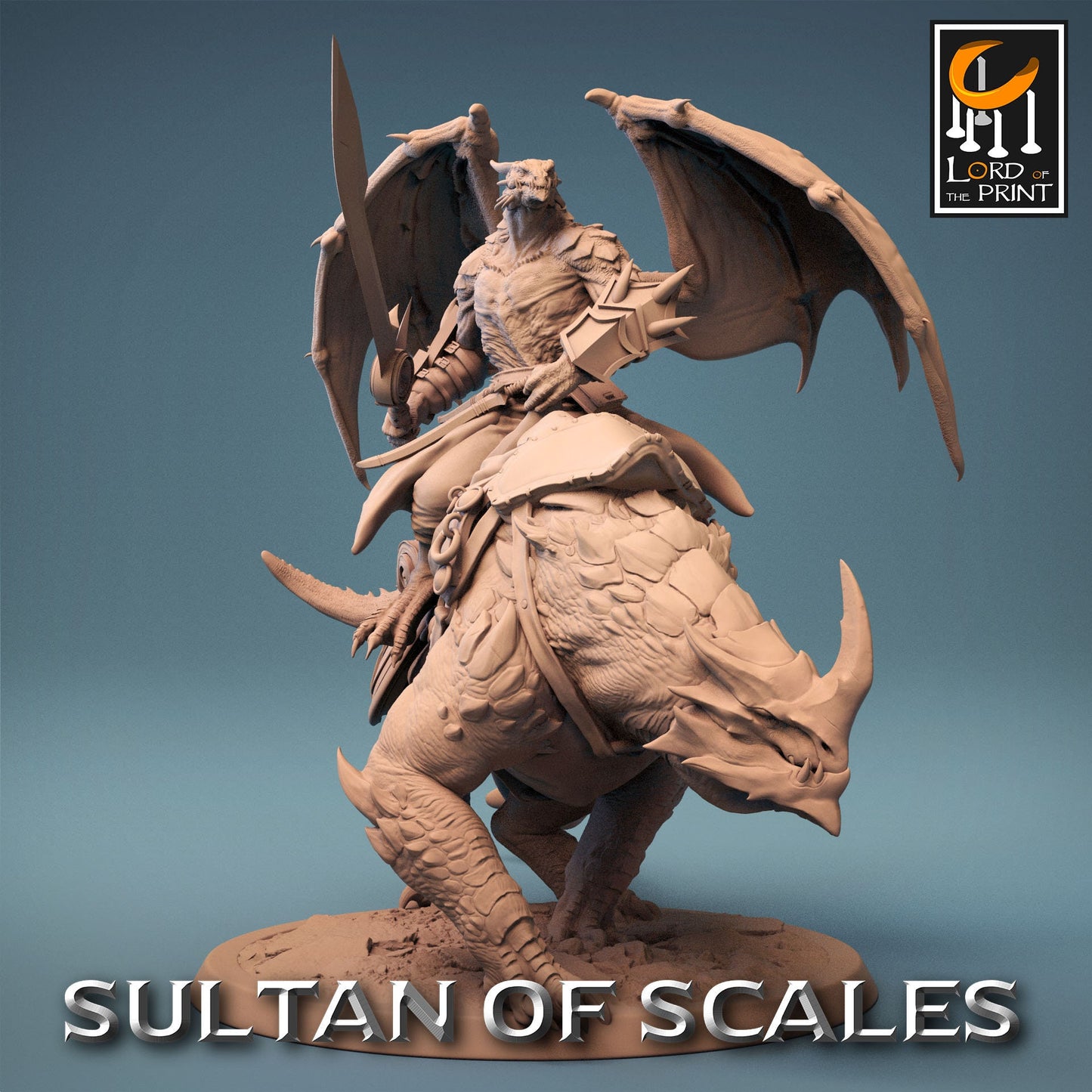 Dragonborn Riders, Sultan of the Sands, Lord of the Print | Dungeons and Dragons | Pathfinder | Table Top RPG | 3D Printed Model