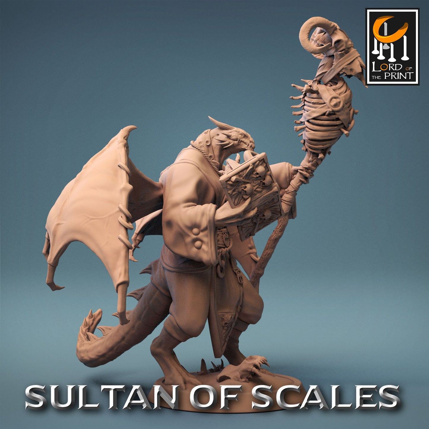 Leltor, Sultan of the Sands, Powerful NPC, Lord of the Print | Dungeons and Dragons | Pathfinder | Table Top RPG | 3D Printed Model