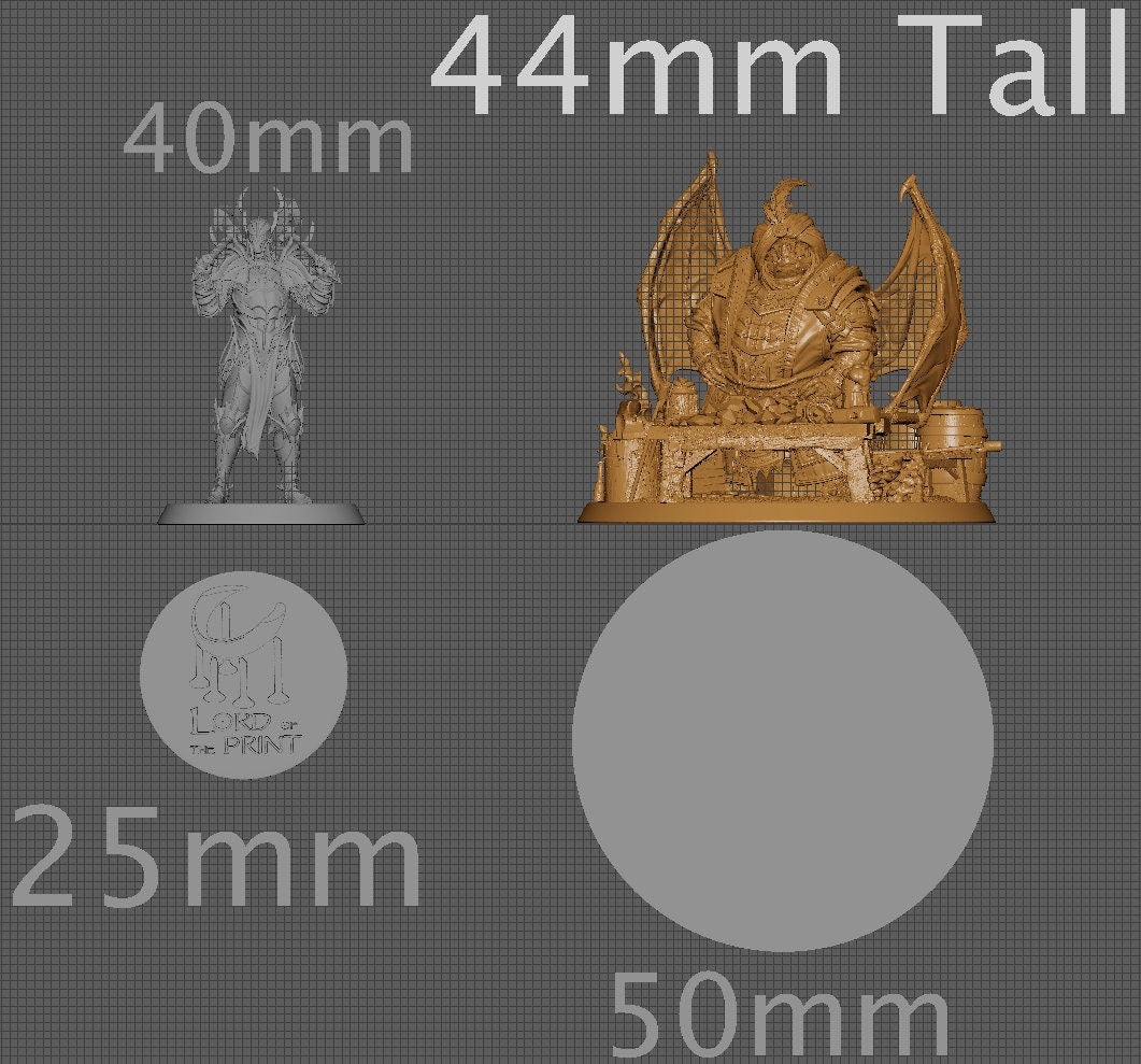 Gimmak, Merchant, Sultan of the Sand, Powerful NPC, Lord of the Print | Dungeons and Dragons | Pathfinder | Table Top RPG | 3D Printed Model