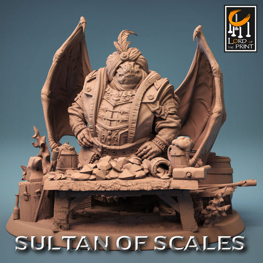 Gimmak, Merchant, Sultan of the Sand, Powerful NPC, Lord of the Print | Dungeons and Dragons | Pathfinder | Table Top RPG | 3D Printed Model