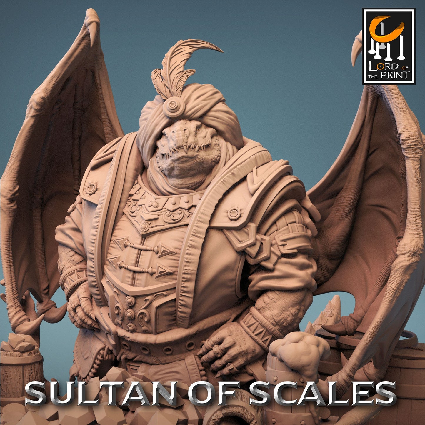 Gimmak, Merchant, Sultan of the Sand, Powerful NPC, Lord of the Print | Dungeons and Dragons | Pathfinder | Table Top RPG | 3D Printed Model