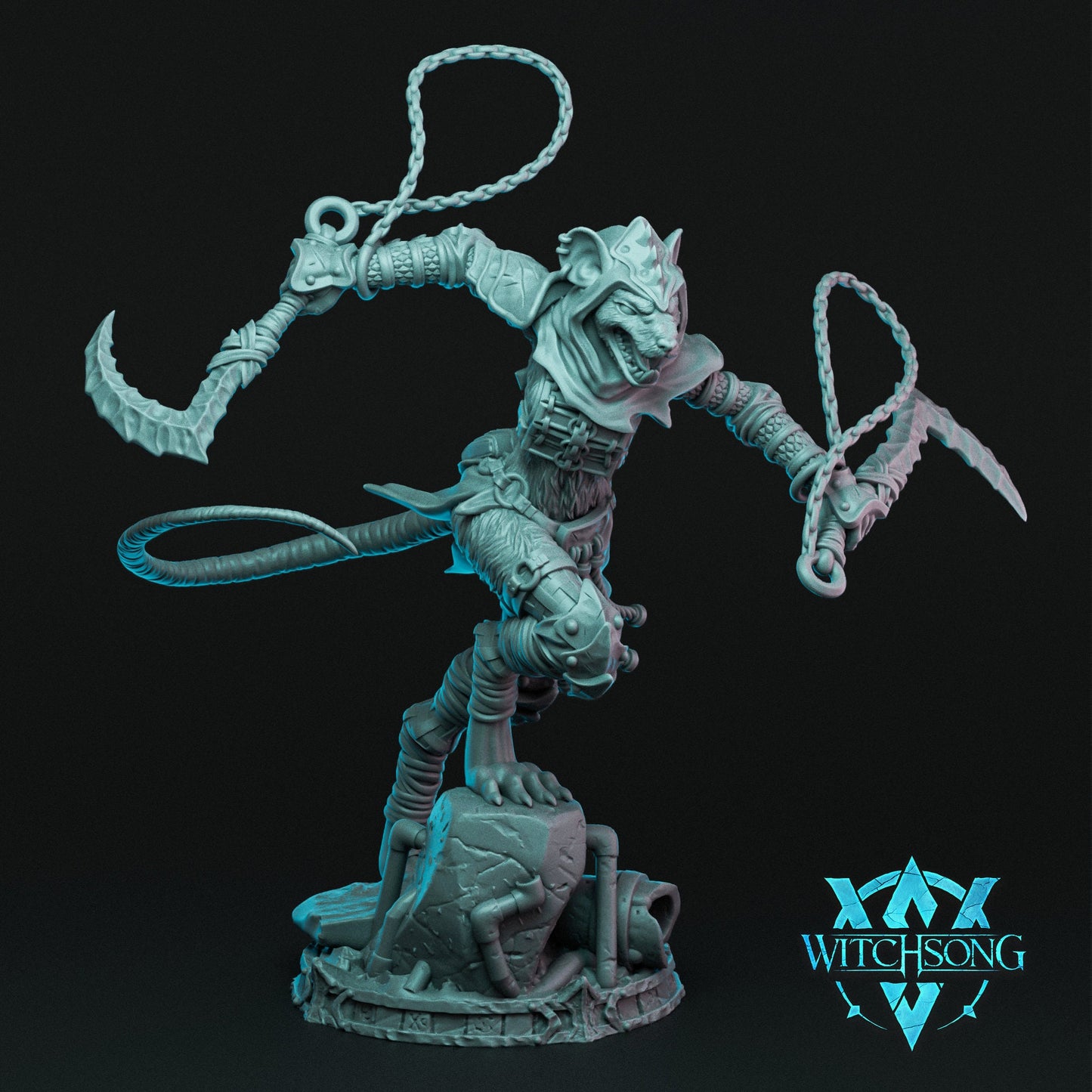 Grandrat Assassin, Witchsong Miniatures | Dungeons and Dragons | Pathfinder | Table Top RPG | 3D Printed Model