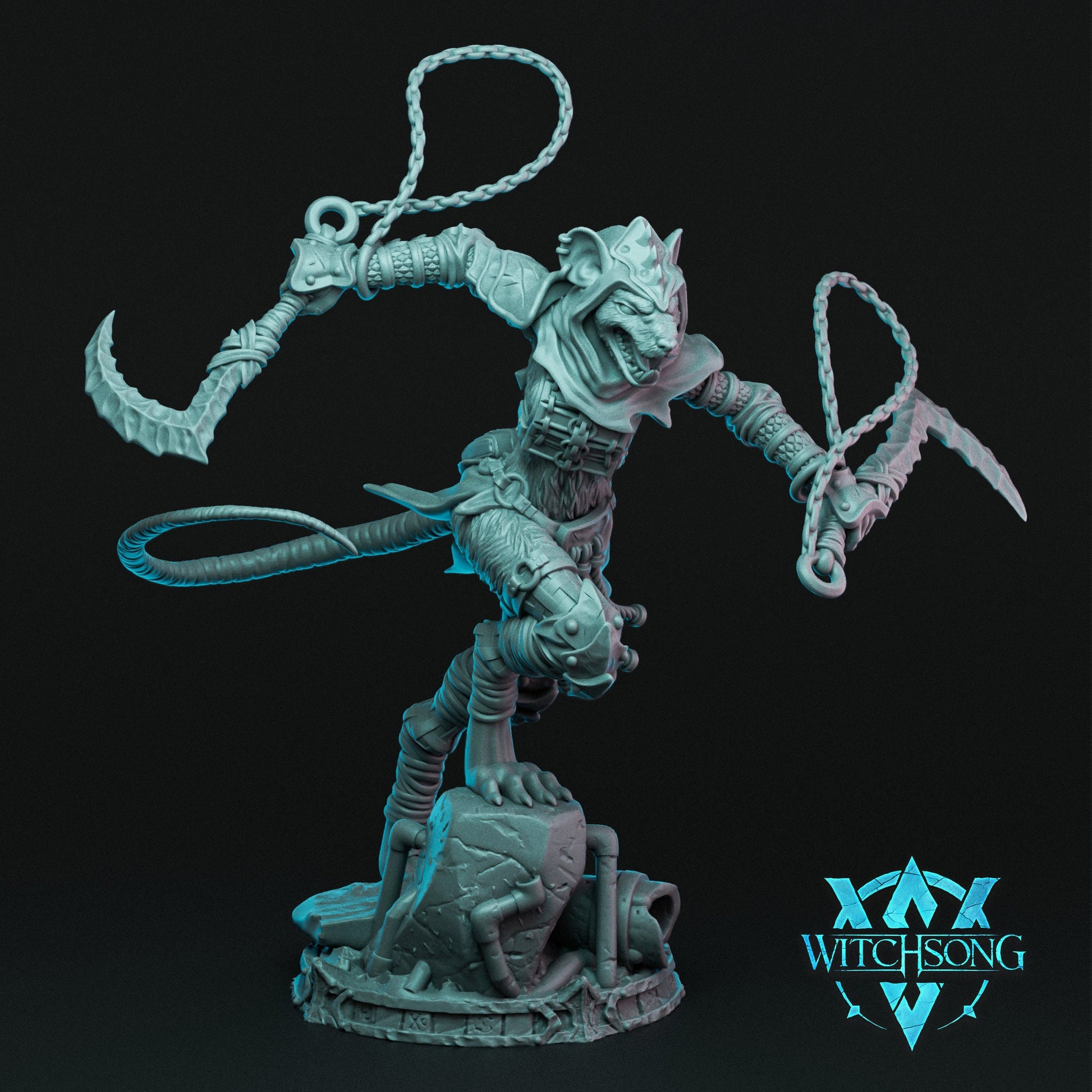 Grandrat Assassin, Witchsong Miniatures | Dungeons and Dragons | Pathfinder | Table Top RPG | 3D Printed Model