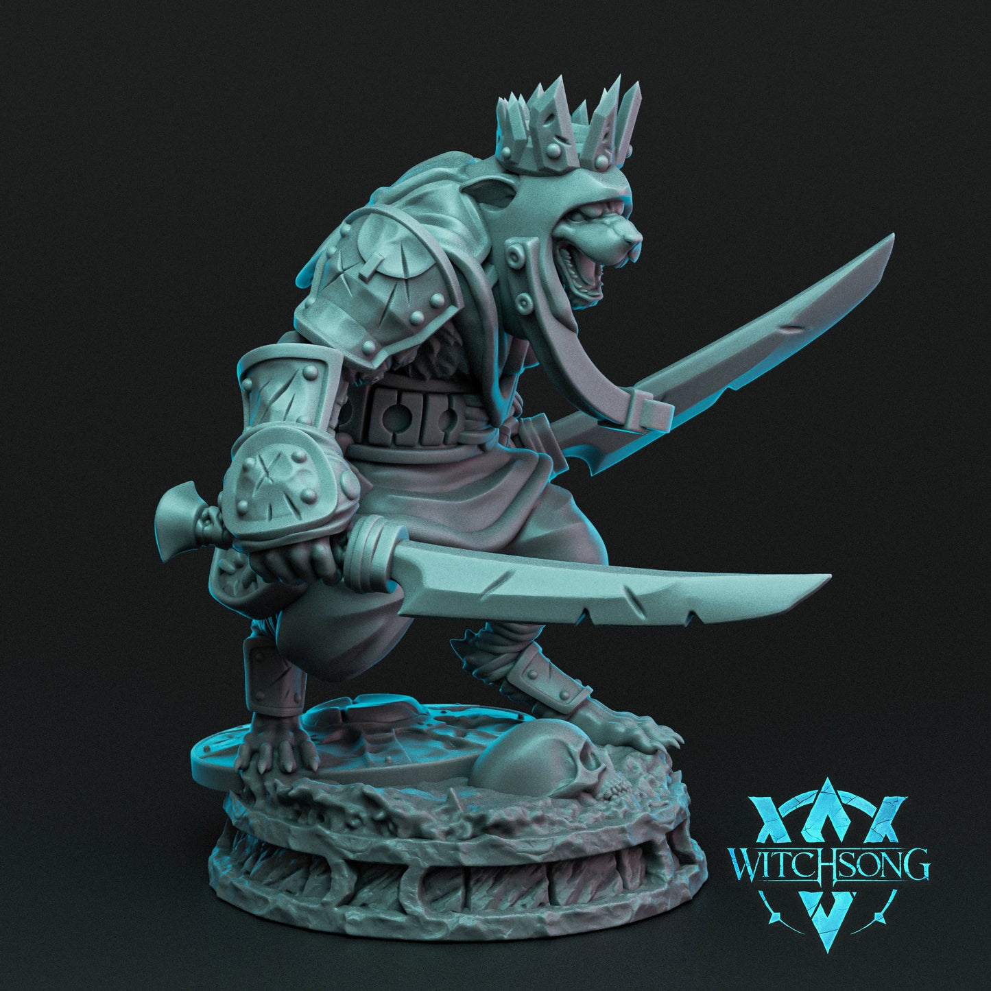 The Ratking, Witchsong Miniatures | Dungeons and Dragons | Pathfinder | Table Top RPG | 3D Printed Model