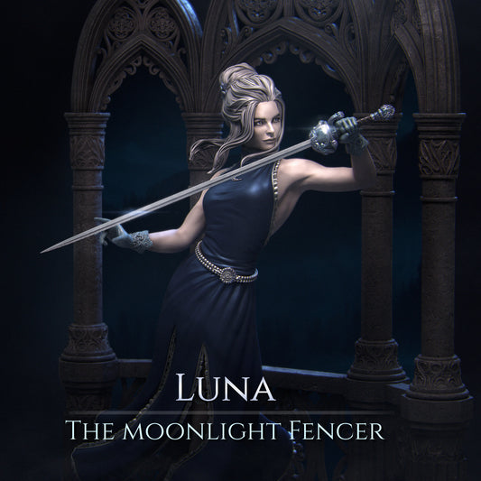 Luna, Standalone, Powerful NPC, Ernest Nemirovsky | Dungeons and Dragons | Pathfinder | Table Top RPG | 3D Printed Model