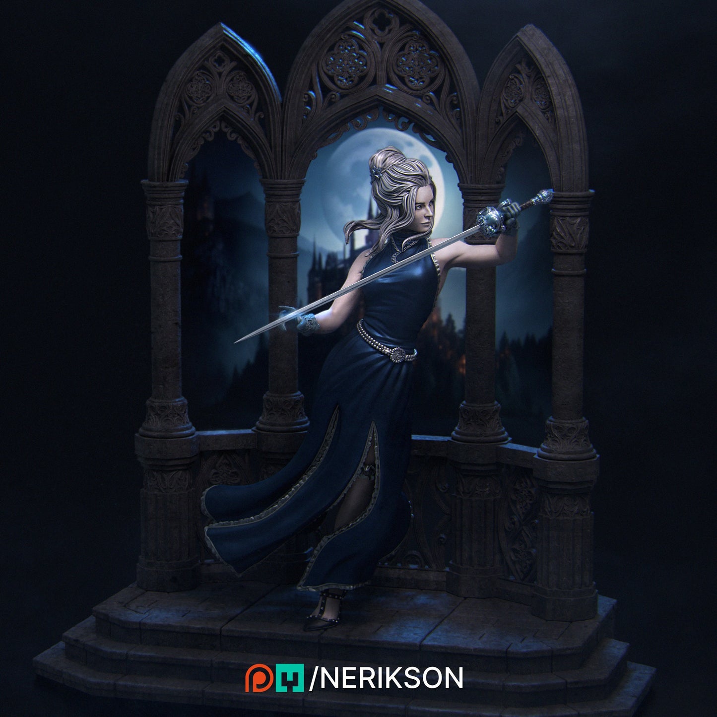 Luna, Standalone, Powerful NPC, Ernest Nemirovsky | Dungeons and Dragons | Pathfinder | Table Top RPG | 3D Printed Model
