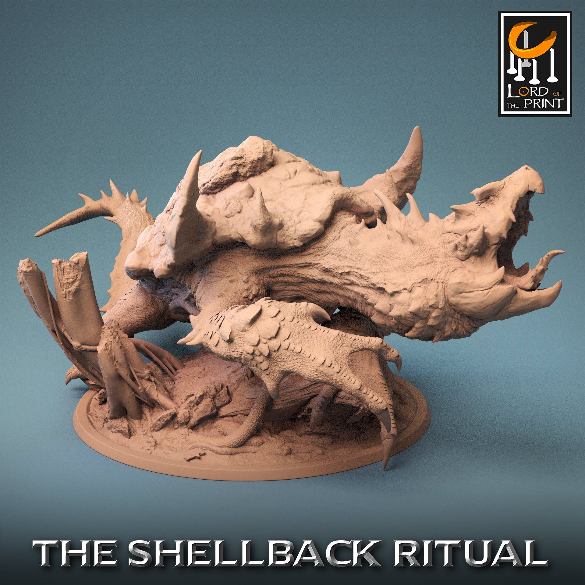 Dragon Turtle, The Shellback Ritual, Lord of the Print | Dungeons and Dragons | Pathfinder | Table Top RPG | 3D Printed Model