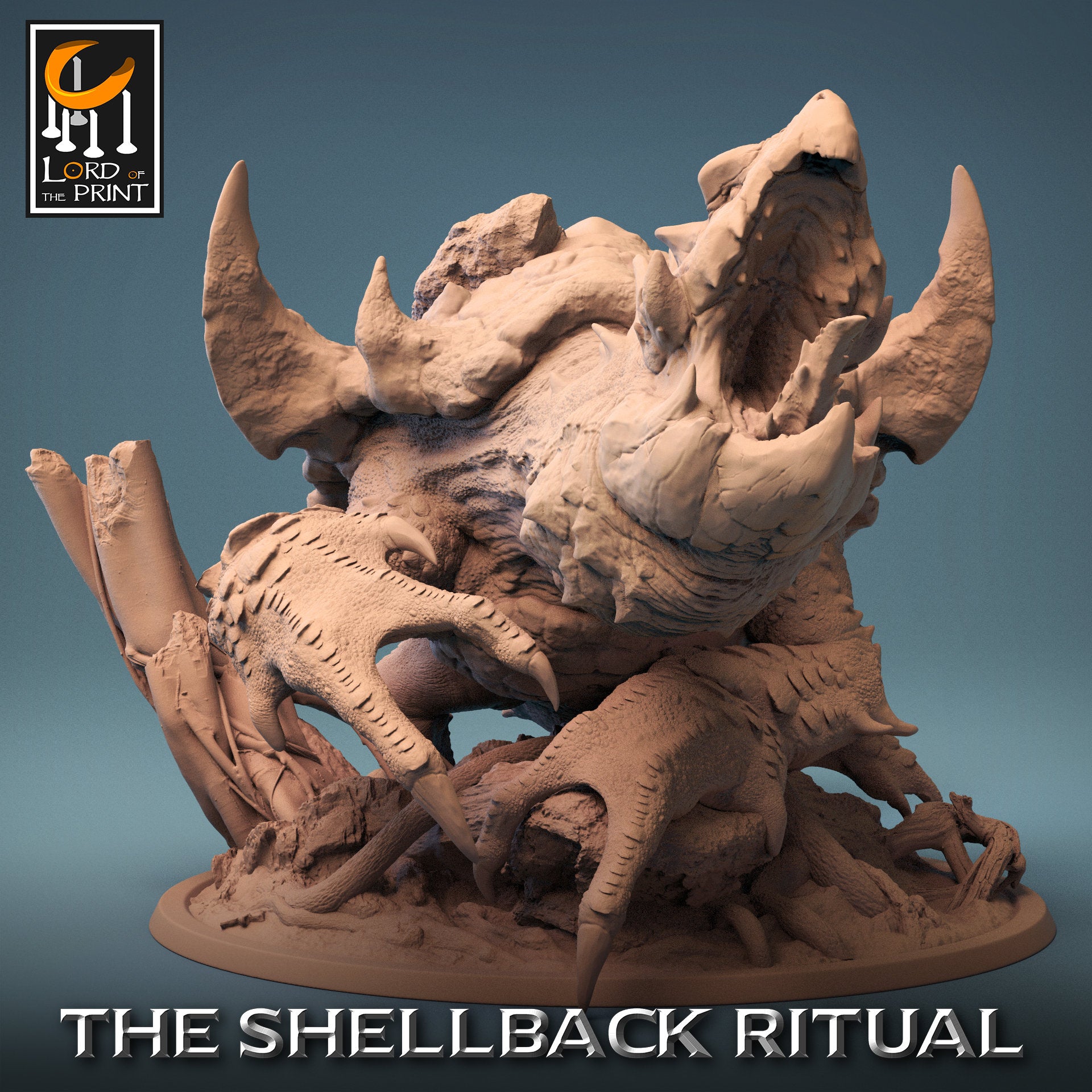 Dragon Turtle, The Shellback Ritual, Lord of the Print | Dungeons and Dragons | Pathfinder | Table Top RPG | 3D Printed Model